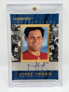 1996 Pinnacle Laserview Inscriptions Steve Young Auto 1645/1900 49ers HOF  - Picture 1 of 3