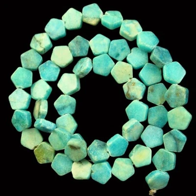 Бусина пентагонская россыпью 8x3 мм синяя кружевная халцедон 15,5 дюйма H86206 - Изображение 1 из 2