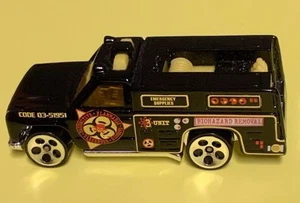 VTG 1974 Mattel Black Green Hot Wheels Biohazard Removal Emergency Vehicle MINT - Picture 1 of 8