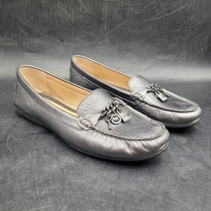 Scarpe slip on donna Michael Kors taglia 9 M grigio argento ME16J - Foto 1 di 13