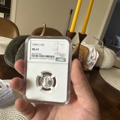 1944-S Mercury Dime MS67 NGC High Grade - Image 1 of 2