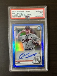 Colt Keith 2020 Bowman Draft Chrome 1st Autograph Blue /150 PSA 9 CDA-KC RC Auto - Bild 1 von 2