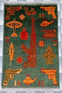 Classic Handmade Afghan War Rug Beautifully Wool Rug Nomadic Rug Oriental Rug - Picture 1 of 11