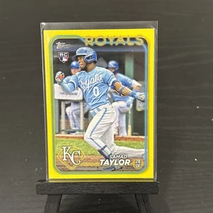 2024 Topps Series 1 Samad Taylor Yellow Border #32 Rookie RC Royals - Picture 1 of 3