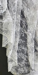 Couture White Floral Lace Fabric – 2 Yards x 60/62” Wide Luxury Bridal - Picture 1 of 10