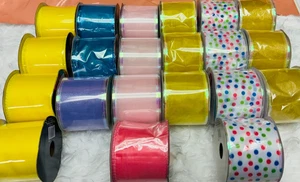 Konvolut 5 verschiedene Frühling Dusche Geburtstag Basteln Draht Kanten Band 3 Yard - Bild 1 von 4