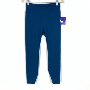 JoyLab Leggings Sportivi Blu Tasca Media Yoga Palestra Allenamento - Foto 1 di 7