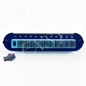 Fiber Optic Adapter Panel 12*MPO 144F Aqua OM3 OM4 Suit For CORNING CCH-CPE4-E3 - Picture 1 of 8
