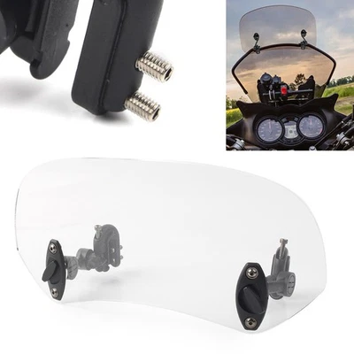 Alerón de extensión con clip de parabrisas ajustable para motocicleta deflector de viento Foto 1 de 4