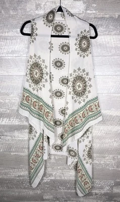 Mandala Floral Bohemio Fluido Capas Chal Chaleco Hippie Festival Ligero Foto 1 de 4