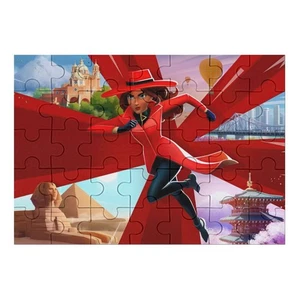 Carmen Sandiego Wooden Jigsaw Puzzle 35 Pieces Safe Eco-Friendly for Kids - Picture 1 of 7