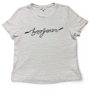 Skies are Blue Bonjour cremefarbenes Damenshirt Größe M Baumwollmischung - Bild 1 von 8