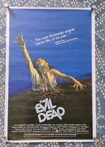 THE EVIL DEAD POSTER FILM ORIGINALE ONE SHEET SAM RAIMI BRUCE CAMPBELL 27x41 - Foto 1 di 11