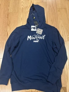 PUMA Monterrey CF MENS FTBLCULTURE HOODIE Sz M 778626 Navy Soccer Training NWT - Picture 1 of 5