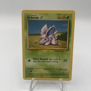 1999 Nidoran M 055/102 Base Set (Shadowless) -Unlimited Edition Regular - Picture 1 of 4