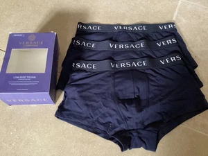 VERSACE CLASSIC LOGO 3PCK BOXERSHORTS BRANDNEU GRÖSSE 3 SMALL MARINEBLAU - Bild 1 von 4