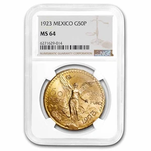 1923 Mexico Gold 50 Pesos MS-64 NGC - Picture 1 of 3