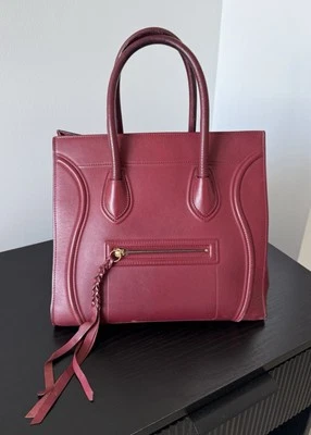 Celine Phantom Bag Medium Burgundy Red - Image 1 of 4