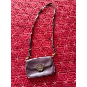 Tory Burch Purple Leather Crossbody Bag with Gold Logo Hardware - Picture 1 of 7