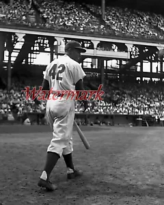 MLB 1949 Brooklyn Dodgers Jackie Robinson Stepping up to Plate 8 X 10 Photo - Picture 1 of 1