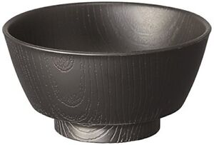 Skater Wood grain Soup bowl 330ml black made in Japan NBLS2