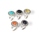 Wholesale 5pc 925 Solid Sterling Silver Black Onyx Mix Ring Lot H345