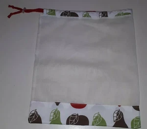 Handmade Waschbarer Brotbeutel, Obstbeutel, Gemüsebeutel aus Baumwollstoff - Bild 1 von 4