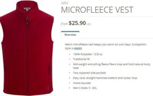 Chaleco Hombre Micro Vellón ROJO XL Cremallera Completa NUEVO Térmico Correr Envío Gratis - Imagen 1 de 1