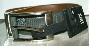 Belt 40 Waist Grey Leather Belt NWT Men Sharkskin grey cintura 114 cm or 45 inch - Picture 1 of 4