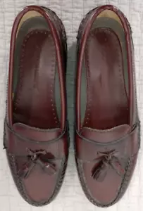 Johnston & Murphy Tasseled Loafers Mens 8 M Wine Leather 25078 - Picture 1 of 14