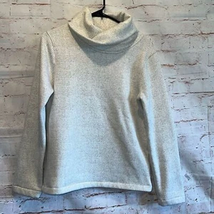 J Crew Mercantile Sweater Womens Medium Cowl Neck Plaid Cozy Funnel Neck Glen - Picture 1 of 8