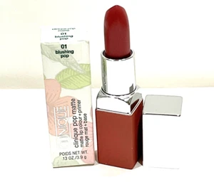Clinique pop 01 Blushing pop Matte lip color + primer 0.13 oz / 3.9 G Free ship - Picture 1 of 1