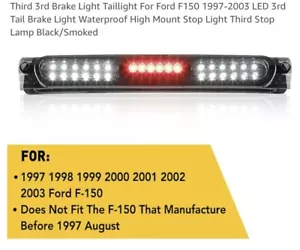 1997-2003 Ford F-150 Third 3rd Brake Light Cargo Bed Tail Light - Picture 1 of 3