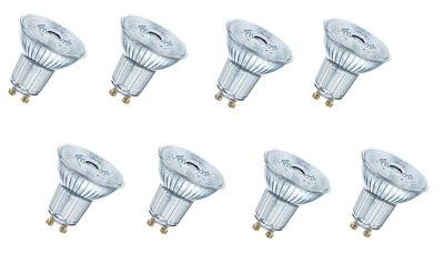 8x OSRAM LED PAR16 Reflektor 4,3W = 50W GU10 warmweiß EEK: F (Spektrum A bis G) - Bild 1 von 4