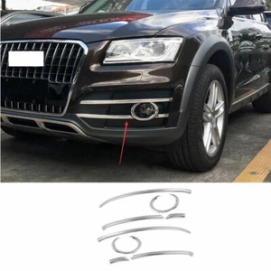 Fit For Audi Q5 2017 Silver Titanium Exterior Front Fog Light Lamp Strip Trim - Picture 1 of 5