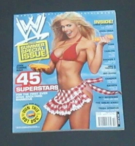 WWE Magazine August 2006 Strong Hot Diva Torrie Lita Trish Poster NM - Picture 1 of 12