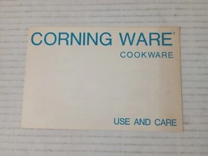 Corning Ware Cookware Use And Care LC-436 Instructions Only - Picture 1 of 3