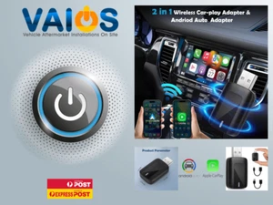 Wireless Apple CarPlay Android Auto 2 to 1 Adapter - Picture 1 of 12