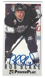 Rob Blake Signed 1993/94 Fleer Power Play Card #113 Los Angeles Kings - Picture 1 of 1