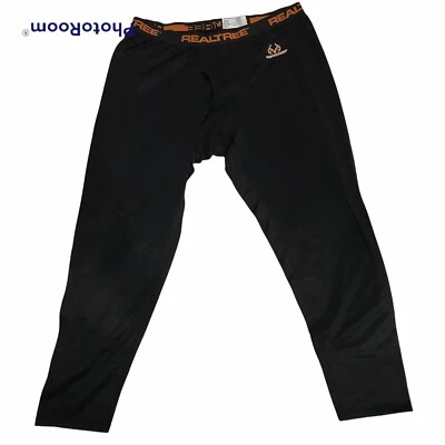 Realtree Pantalón Negro Compresión Hombre Talla XL 40/42.  Capa base.       Sujetador ☼ Foto 1 de 4