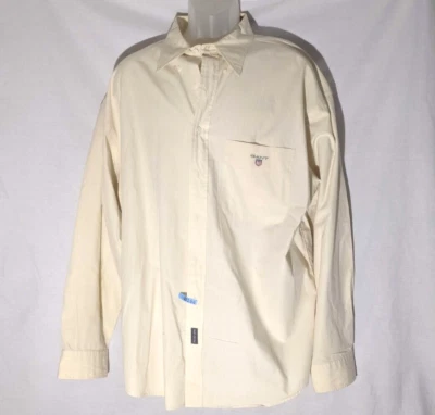 Camisa de vestir Gant XL LS marfil, popelina melocotón, 100 % algodón, bolsillo frontal con botones Foto 1 de 4