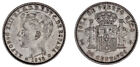 20 Silver Cents - 20 Cents Silver Alfonso XIII Port Rico 1895. VF