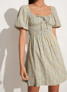 Faithfull The Brand Sylvie Mini Dress in Sabinosa Floral Print Size 12 NWT - Picture 1 of 16