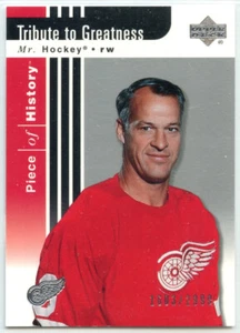 2002-03 UD PIECE OF HISTORY /2999 #112 GORDIE HOWE HOF TG NM RAW (SG-0165) - Imagen 1 de 3