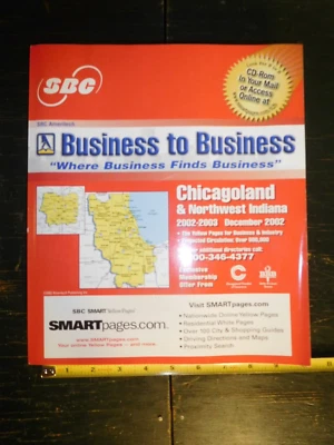 Hard to Find Vintage 2002-03 SBC Business to Business Chicago, NW IN. Phone Book - Image 1 of 4