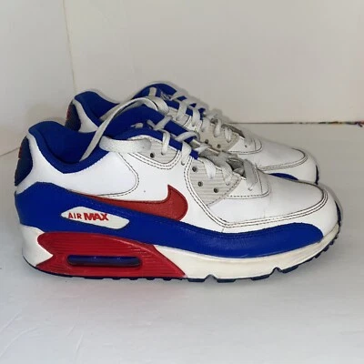 Nike Air Max 90 Youth Boys Shoes 7 Red White Blue Athletic 724821-104 - Image 1 of 4