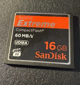 SanDisk Extreme 16GB Compact Flash CF Memory Card Nikon D4 D4S D3X D3S D3 D810 - Picture 1 of 1
