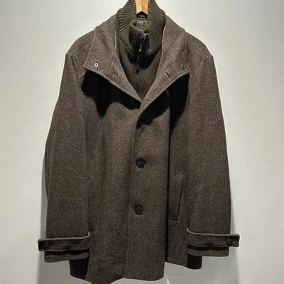 Kenneth Cole Men's Wool Brown Coat Jacket Lined - Size XL, Excellent Condition - Image 1 of 4