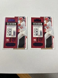2020 Panini Contenders Season Ticket Purple #94 Mike Trout Los Angeles MLB (2) - Bild 1 von 2