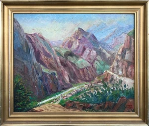Jørgen Luplau Janssen (1912-1982): MOUNTAINS, original oil painting - Picture 1 of 7
